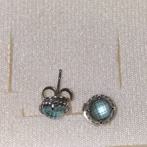 David Yurman Chatelaine Blue Topaz Stud Earrings